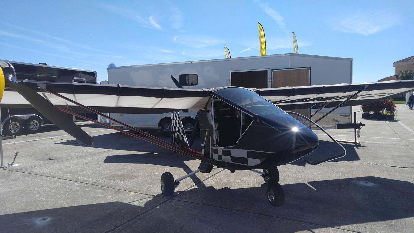 CGS Hawk light aircraft against an open sky